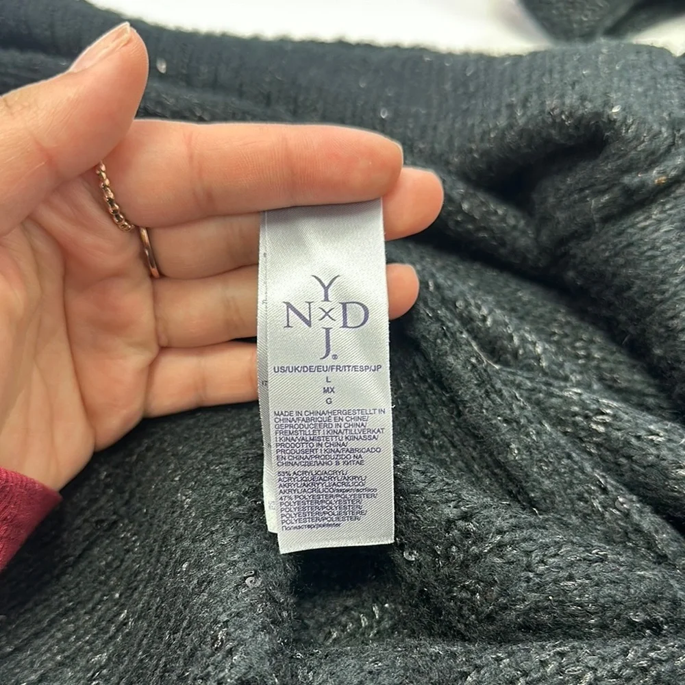 NYDJ Black Crew Neck Sweater with Relaxed Fit